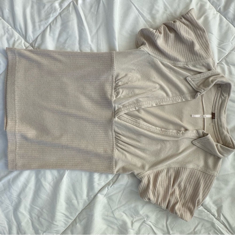 Free people Molly Collared tee